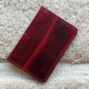 Snakeskin passport cover-red